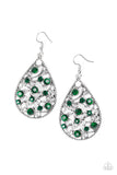 Paparazzi VINTAGE VAULT "Certainly Courtier" Green Earrings Paparazzi Jewelry