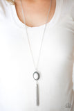 Paparazzi "Canyon Climb" White Necklace & Earring Set Paparazzi Jewelry