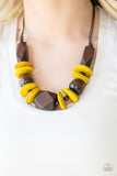 Paparazzi "Pacific Paradise" Yellow Necklace & Earring Set Paparazzi Jewelry