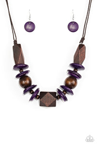 Paparazzi "Pacific Paradise" Purple Necklace & Earring Set Paparazzi Jewelry