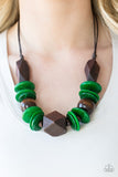 Paparazzi "Pacific Paradise" Green Necklace & Earring Set Paparazzi Jewelry