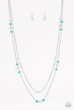 Paparazzi VINTAGE VAULT "Spring Splash" Blue Necklace & Earring Set Paparazzi Jewelry