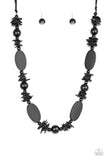 Paparazzi "Carefree Cococay" Black Necklace & Earring Set Paparazzi Jewelry