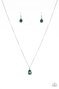 Paparazzi "Classy Classicist" Green Necklace & Earring Set Paparazzi Jewelry