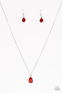 Paparazzi "Classy Classicist" Red Necklace & Earring Set Paparazzi Jewelry