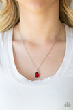 Paparazzi "Classy Classicist" Red Necklace & Earring Set Paparazzi Jewelry