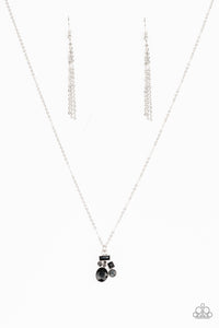 Paparazzi VINTAGE VAULT "Time To Be Timeless" Black Necklace & Earring Set Paparazzi Jewelry