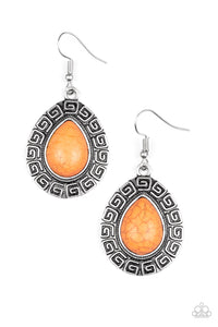 Paparazzi "Tribal Tango" Orange Earrings Paparazzi Jewelry