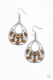 Paparazzi "Just DEWing My Thing" Brown Earrings Paparazzi Jewelry
