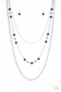 Paparazzi "Classical Cadence" Blue Necklace & Earring Set Paparazzi Jewelry