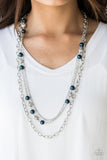 Paparazzi "Classical Cadence" Blue Necklace & Earring Set Paparazzi Jewelry