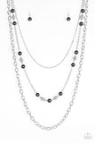 Paparazzi "Classical Cadence" Black Necklace & Earring Set Paparazzi Jewelry