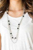 Paparazzi "Classical Cadence" Black Necklace & Earring Set Paparazzi Jewelry