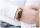 Paparazzi "Downward Spiral" Orange Bracelet Paparazzi Jewelry