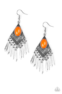 Paparazzi "Mostly Monte-ZUMBA" Orange Earrings Paparazzi Jewelry