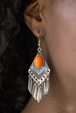 Paparazzi "Mostly Monte-ZUMBA" Orange Earrings Paparazzi Jewelry