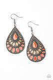 Paparazzi "Westside Wildside" Orange Earrings Paparazzi Jewelry