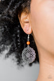 Paparazzi "Full Floral" Orange Earrings Paparazzi Jewelry