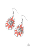 Paparazzi "Floral Morals" Orange Earrings Paparazzi Jewelry