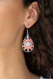 Paparazzi "Floral Morals" Orange Earrings Paparazzi Jewelry