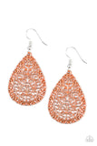 Paparazzi VINTAGE VAULT "Indie Idol" Orange Earrings Paparazzi Jewelry