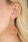 Paparazzi VINTAGE VAULT "Indie Idol" Orange Earrings Paparazzi Jewelry