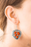 Paparazzi VINTAGE VAULT "Wild Heart Wonder" Orange Earrings Paparazzi Jewelry