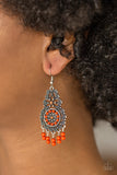 Paparazzi VINTAGE VAULT "Courageously Congo" Orange Earrings Paparazzi Jewelry