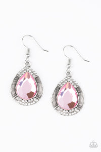 Paparazzi "Grandmaster Shimmer" Pink Earrings Paparazzi Jewelry