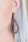 Paparazzi VINTAGE VAULT "Mechanical Marvel" Pink Earrings Paparazzi Jewelry
