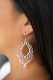 Paparazzi VINTAGE VAULT "Just Say NOIR" Pink Earrings Paparazzi Jewelry
