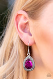 Paparazzi VINTAGE VAULT "Grandmaster Shimmer" Pink Earrings Paparazzi Jewelry