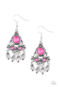 Paparazzi "No Place Like HOMESTEAD" Pink Earrings Paparazzi Jewelry