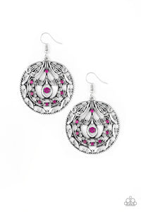 Paparazzi VINTAGE VAULT "Choose To Sparkle" Pink Earrings Paparazzi Jewelry