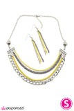 Paparazzi "Bar None" Yellow Necklace & Earring Set Paparazzi Jewelry