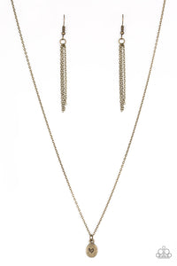 Paparazzi "Live For Love" Brass Necklace & Earring Set Paparazzi Jewelry