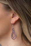 Paparazzi VINTAGE VAULT "Sassy Sophistication" Purple Earrings Paparazzi Jewelry