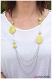 Paparazzi "Smooth Sailing" Yellow Necklace & Earring Set Paparazzi Jewelry