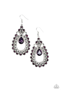 Paparazzi VINTAGE VAULT "All About Business" Purple Earrings Paparazzi Jewelry