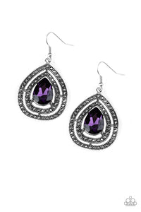 Paparazzi "Royal Squad" Purple Earrings Paparazzi Jewelry