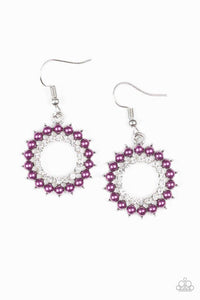 Paparazzi VINTAGE VAULT "Wreathed in Radiance" Purple Earrings Paparazzi Jewelry