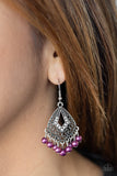 Paparazzi VINTAGE VAULT "Gracefully Gatsby" Purple Earrings Paparazzi Jewelry