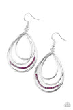 Paparazzi VINTAGE VAULT "Start Each Day With Sparkle" Purple Earrings Paparazzi Jewelry