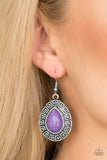 Paparazzi VINTAGE VAULT "Tribal Tango" Purple Earrings Paparazzi Jewelry