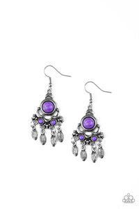 Paparazzi "No Place Like HOMESTEAD" Purple Earrings Paparazzi Jewelry