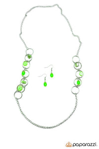 Paparazzi "Do Not Shell Yourself Short" Green Necklace & Earring Set Paparazzi Jewelry