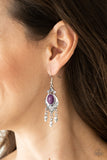 Paparazzi VINTAGE VAULT "Enchantingly Environmentalist" Purple Earrings Paparazzi Jewelry