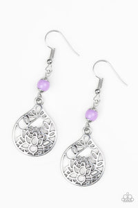 Paparazzi VINTAGE VAULT "In Bloom" Purple Earrings Paparazzi Jewelry