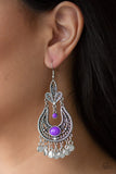 Paparazzi VINTAGE VAULT "Fiesta Flair" Purple Earrings Paparazzi Jewelry