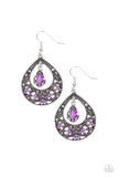 Paparazzi VINTAGE VAULT "All-Girl Glow" Purple Earrings Paparazzi Jewelry
